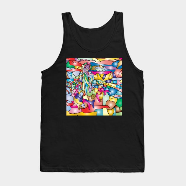 The Good Shepherd Colorful Mosaic Tank Top by stadia-60-west